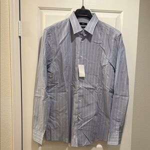 Men's Blue Striped Shirt